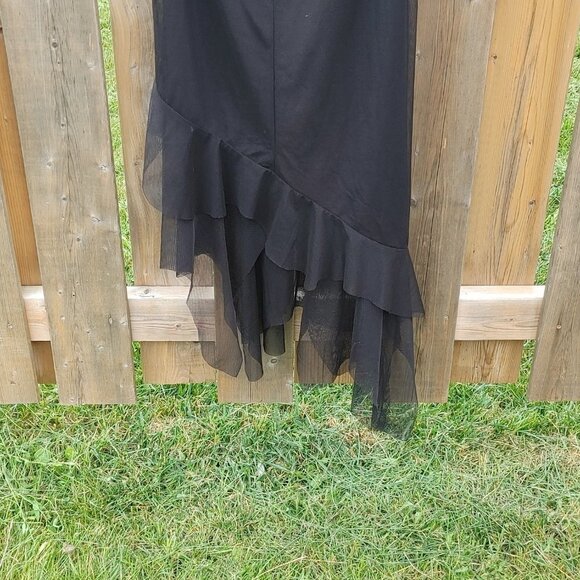 Vintage Fanny USA Sexy Gown Slip Dress Halter Dress BLACK Size Small - Picture 3 of 6